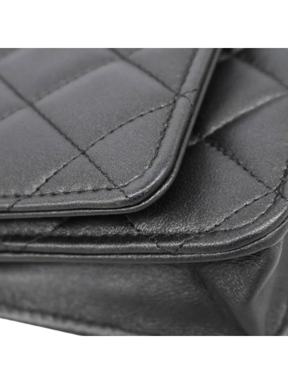 Chanel Wallet on Chain Quilted Lambskin Black Shoulder Bag